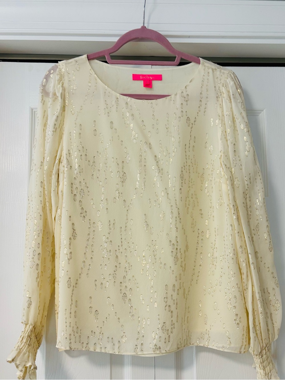 Lilly Pulitzer IDINA top Coconut Fish Clip size M - Picture 10 of 16